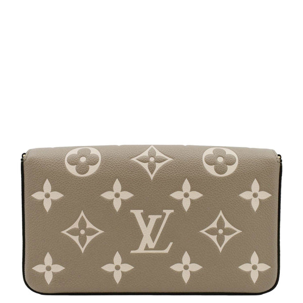 LOUIS VUITTON Felicie Pochette Giant Monogram Empreinte Crossbody Bag Bicolor
