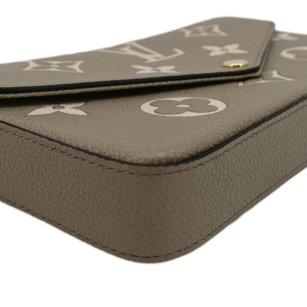 LOUIS VUITTON Felicie Pochette Giant Monogram Empreinte Crossbody Bag Bicolor