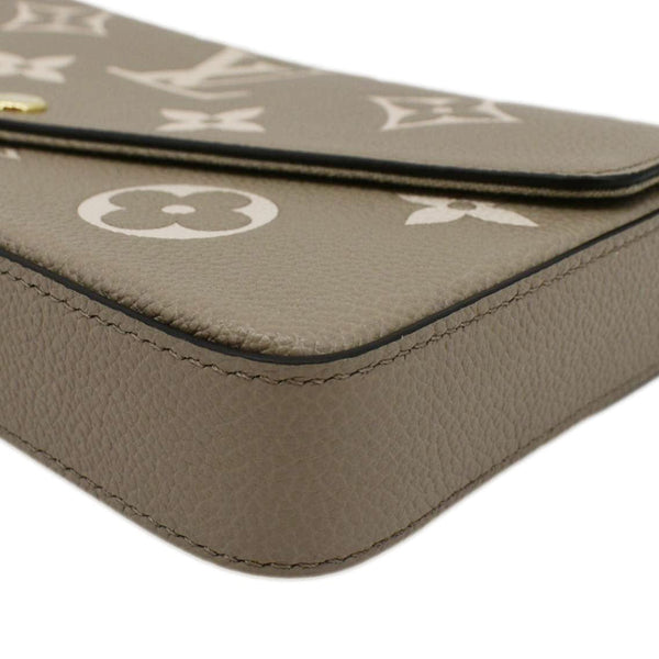 LOUIS VUITTON Felicie Pochette Giant Monogram Empreinte Crossbody Bag Bicolor