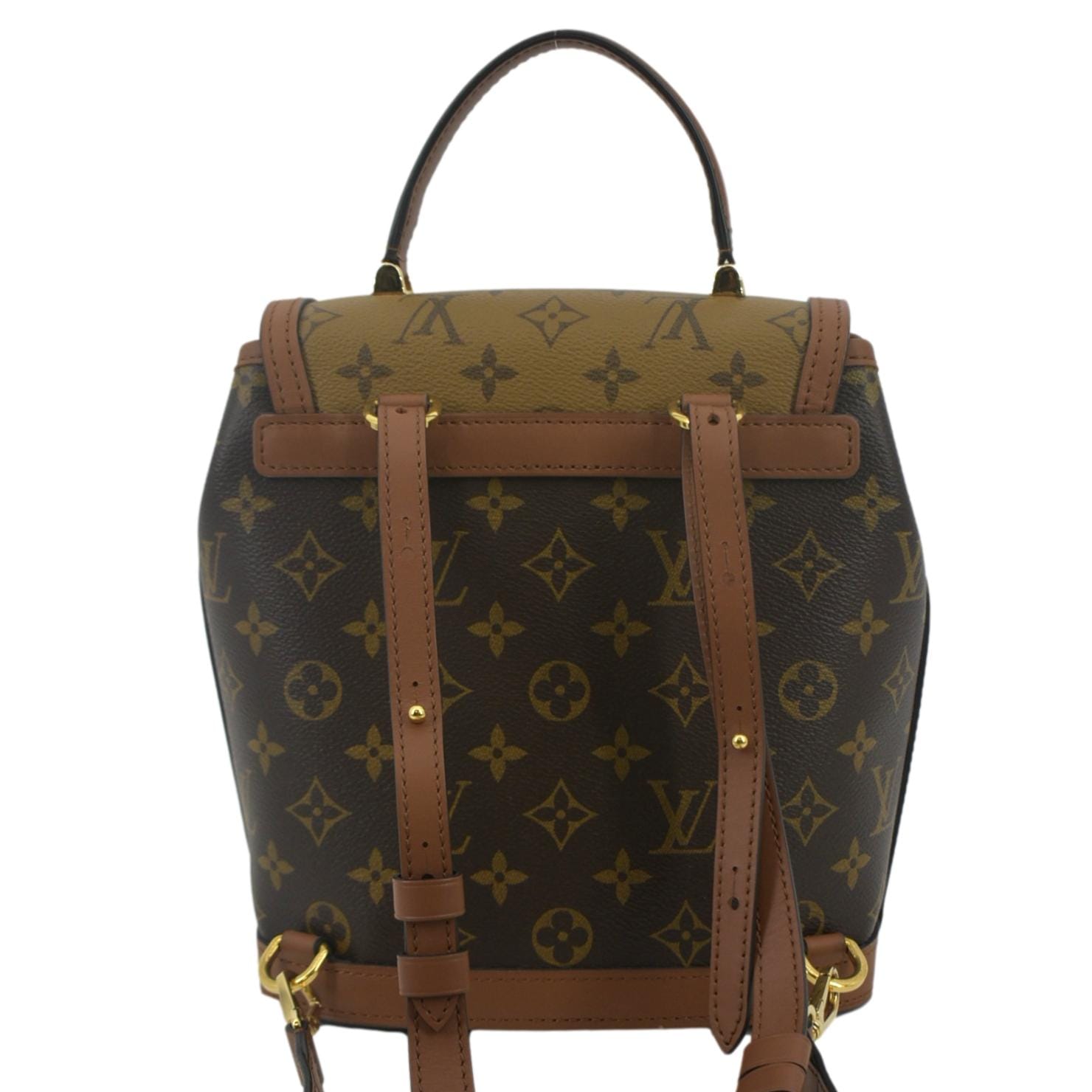darcy louis vuitton backpack LOUIS VUITTON Dauphine PM Monogram Reverse Canvas Backpack Brown