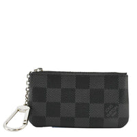 LOUIS VUITTON Damier Graphite Key Coin Pouch Black