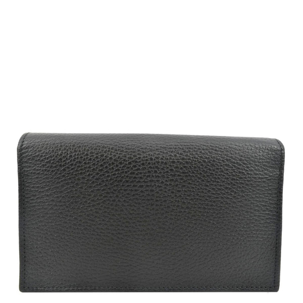 GUCCI GG Interlocking Pebbled Leather Crossbody Bag Black 615523