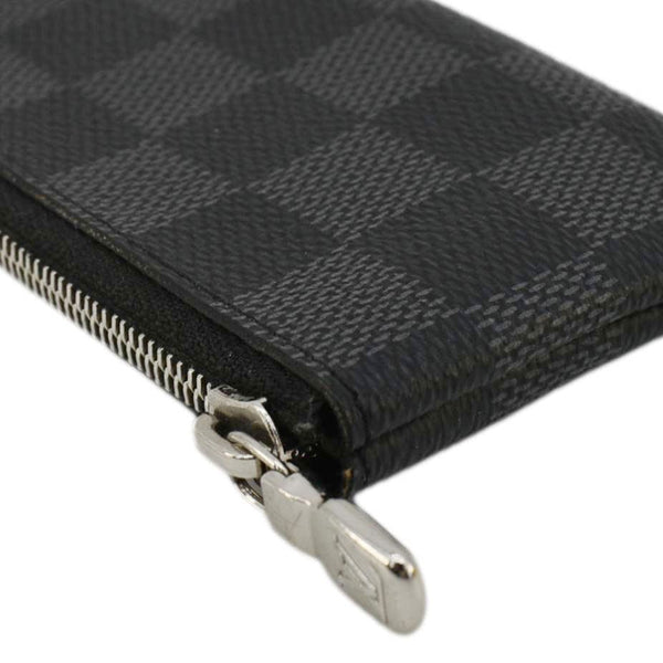 LOUIS VUITTON Damier Graphite Key Coin Pouch Black