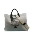 TIFFANY & CO Weekend Canvas Tote Bag Light Grey front side loook