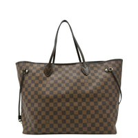 LOUIS VUITTON Damier Ebene Tote Shoulder Bag Brown front look