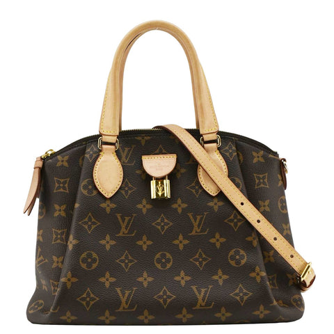 LOUIS VUITTON Rivoli PM Monogram Canvas Satchel Bag Brown