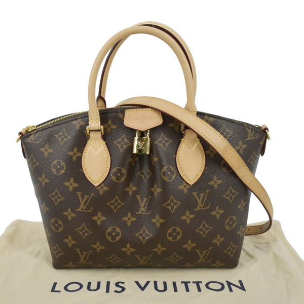 LOUIS VUITTON Boetie PM NM Monogram Canvas Satchel Shoulder Bag Brown