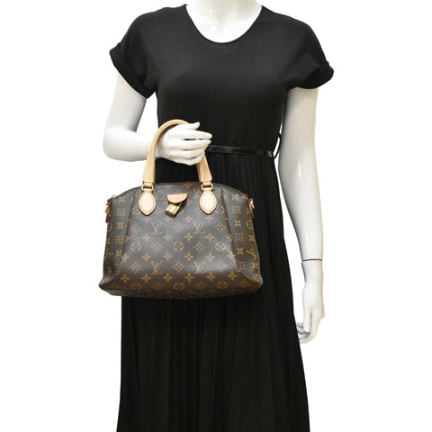 LOUIS VUITTON Rivoli PM Monogram Canvas Brown Satchel Bag dummy look