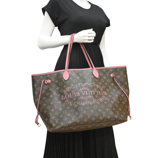 LOUIS VUITTON Neverfull GM Articles De Voyages Monogram Canvas Tote Bag Brown