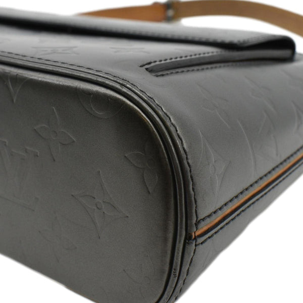 LOUIS VUITTON Leather Shoulder Bag Black lower right corner look