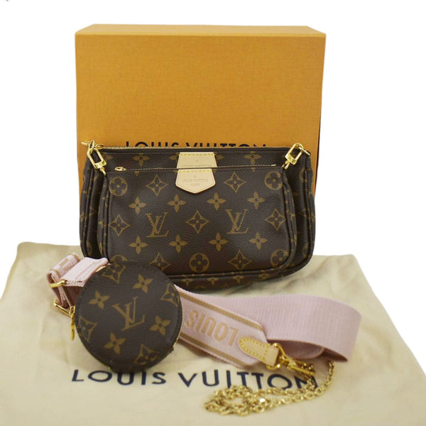 LOUIS VUITTON Multi Pochette Accessoires Monogram Canvas Shoulder Bag Light Pink