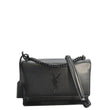 YVES SAINT LAURENT Sunset Medium Leather Shoulder Bag Black