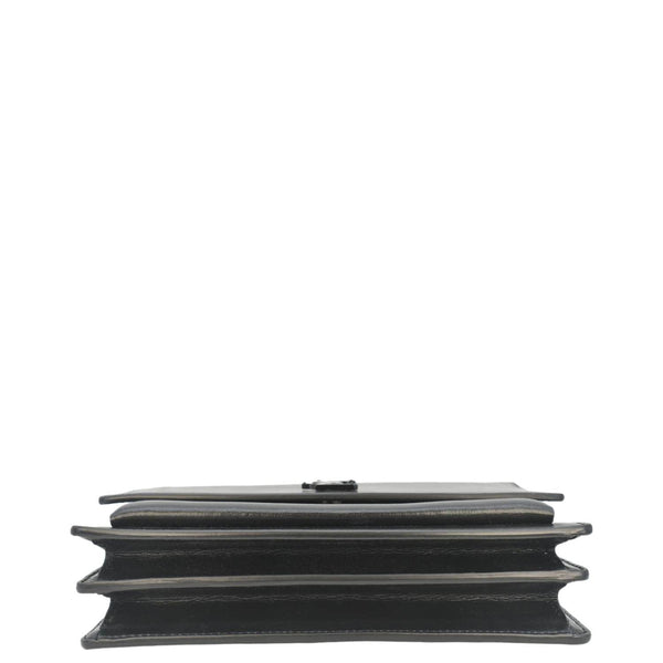 YVES SAINT LAURENT Sunset Medium Leather Shoulder Bag Black