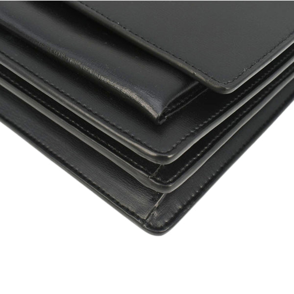 YVES SAINT LAURENT Sunset Medium Leather Shoulder Bag Black