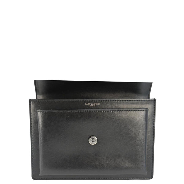 YVES SAINT LAURENT Sunset Medium Leather Shoulder Bag Black