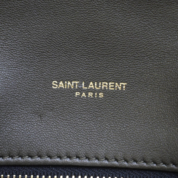 YVES SAINT LAURENT Loulou Puffer Small Quilted Lambskin Leather Chain Crossbody Bag Olive