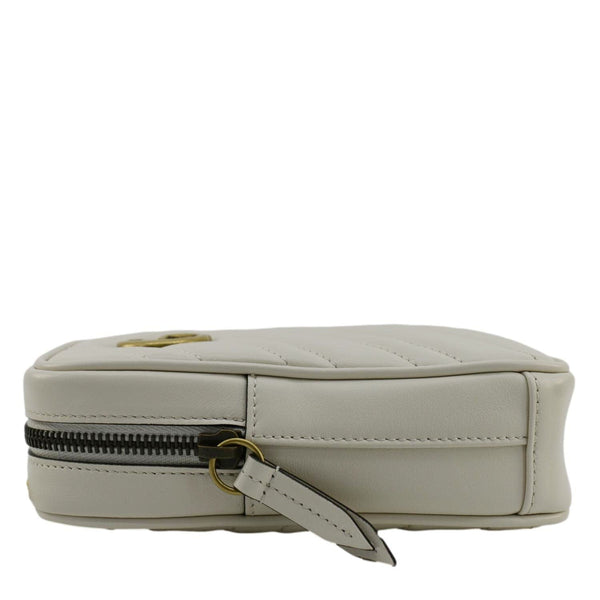 GUCCI GG Marmont Mini Matelasse Leather Shoulder Bag White 699759