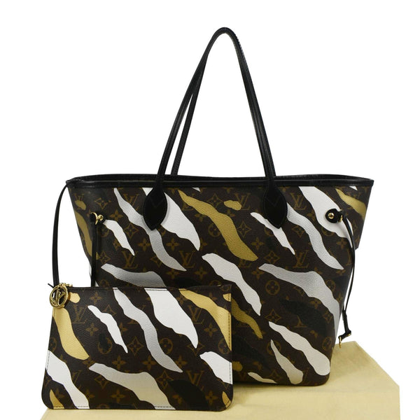 LOUIS VUITTON X LOL Neverfull MM Monogram Canvas Bag with close front view