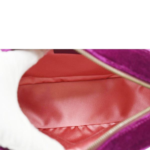 GUCCI GG Marmont Small Matelasse Velvet Chain Shoulder Bag Purple 447632