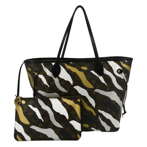 LOUIS VUITTON X LOL Neverfull MM Monogram Canvas Tote Bag Brown