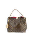 LOUIS VUITTON  Graceful MM Monogram Canvas Shoulder Bag Brown
