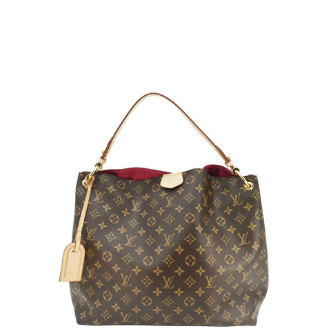 LOUIS VUITTON  Graceful MM Monogram Canvas Shoulder Bag Brown