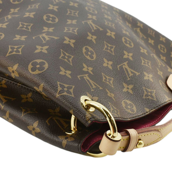 LOUIS VUITTON  Graceful MM Monogram Canvas Shoulder Bag Brown