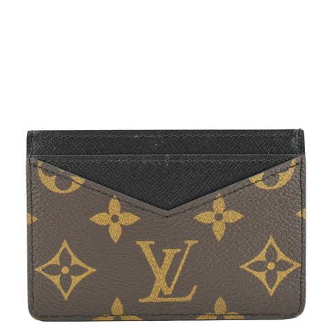 LOUIS VUITTON Neo Porte Cartes Monogram Macassar Card Holder Black