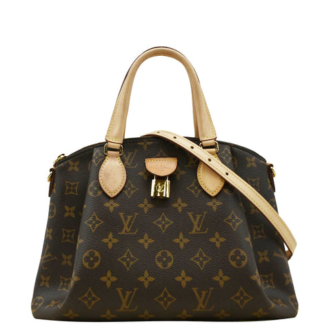 LOUIS VUITTON Rivoli PM Monogram Canvas Satchel Bag Brown