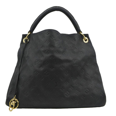 LOUIS VUITTON Artsy MM Empreinte Leather Shoulder Bag Navy Blue