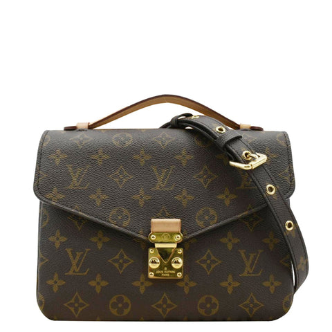 LOUIS VUITTON Metis Pochette Monogram Canvas Crossbody Bag Brown
