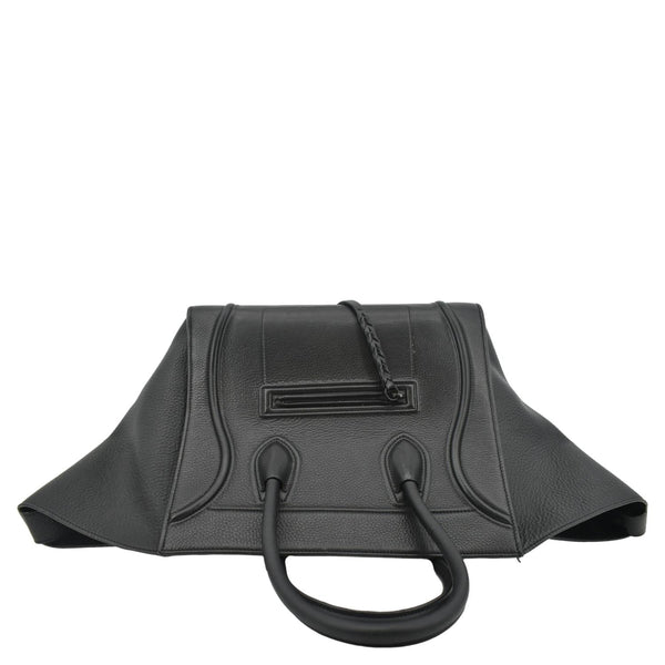 CELINE Luggage Phantom Medium Leather Tote Bag Black