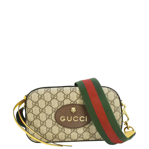 GUCCI Neo Vintage GG Supreme Canvas Messenger Bag Beige 476466