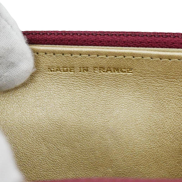 CHANEL Camellia Wallet On Chain Leather Crossbody Bag Fuchsia