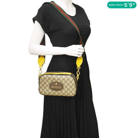 GUCCI Neo Vintage GG Supreme Canvas Messenger Bag Beige 476466