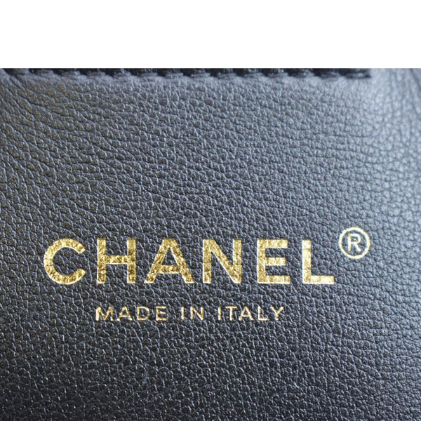 CHANEL Shopping Quilted Leather Tote Bag Black