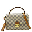 LOUIS VUITTON Croisette Damier Azur Satchel Crossbody Bag White