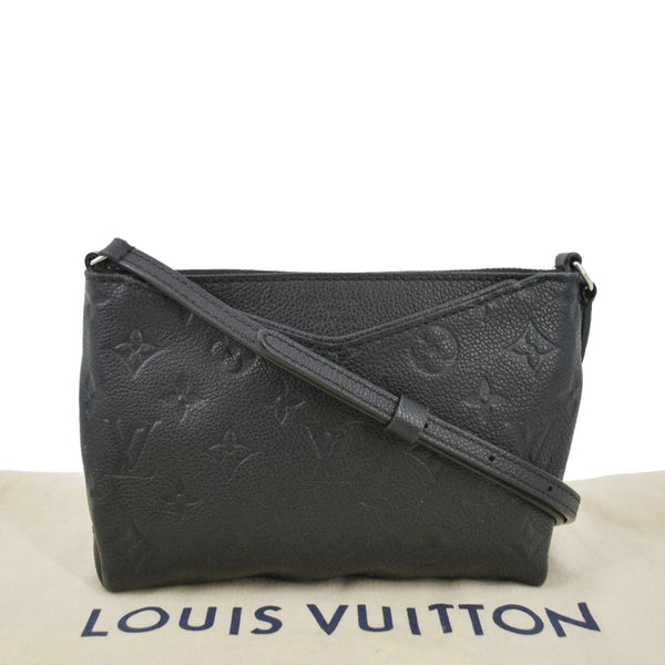 LOUIS VUITTON Pallas Monogram Empreinte Clutch Crossbody Bag Black