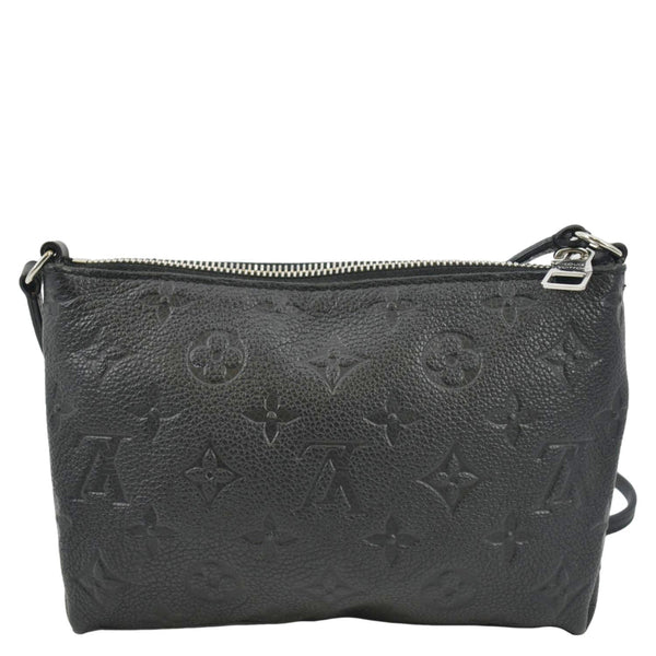 LOUIS VUITTON Pallas Monogram Empreinte Clutch Crossbody Bag Black