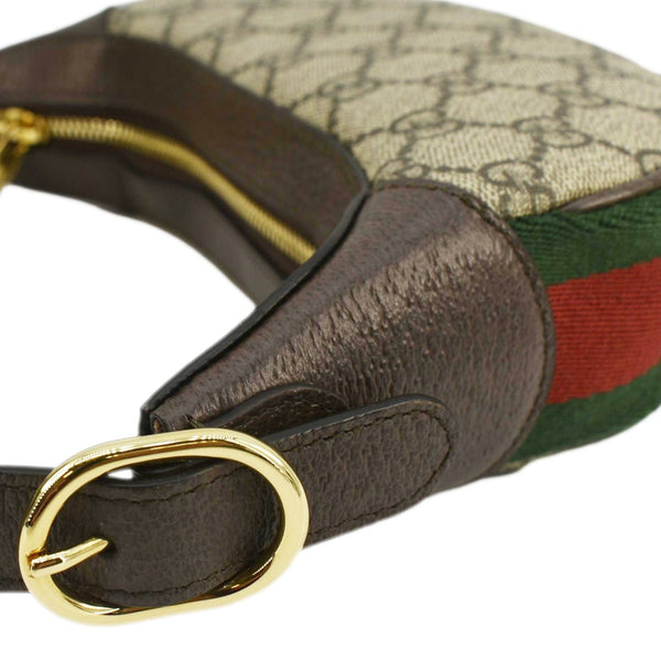 GUCCI Ophidia Mini GG Supreme Canvas Hobo Bag Beige 658551