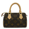 LOUIS VUITTON Mini Speedy HL Monogram Canvas Satchel Bag Brown
