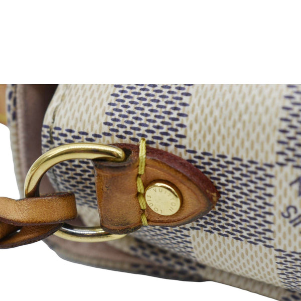 LOUIS VUITTON Croisette Damier Azur Satchel Crossbody Bag White