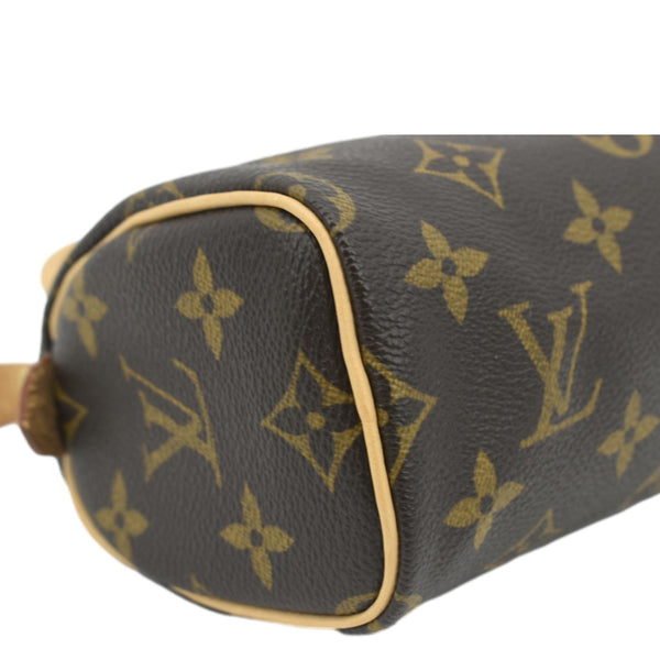 LOUIS VUITTON Mini Speedy HL Monogram Canvas Satchel Bag Brown