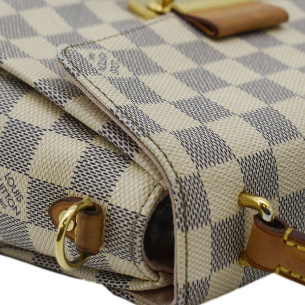 LOUIS VUITTON Croisette Damier Azur Satchel Crossbody Bag White