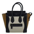 CELINE Micro Luggage Calfskin Leather Tote Bag Tri-Color