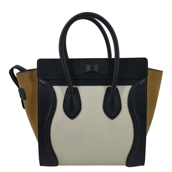 CELINE Micro Luggage Calfskin Leather Tote Bag Tri-Color