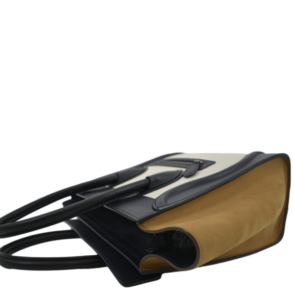 CELINE Micro Luggage Calfskin Leather Tote Bag Tri-Color