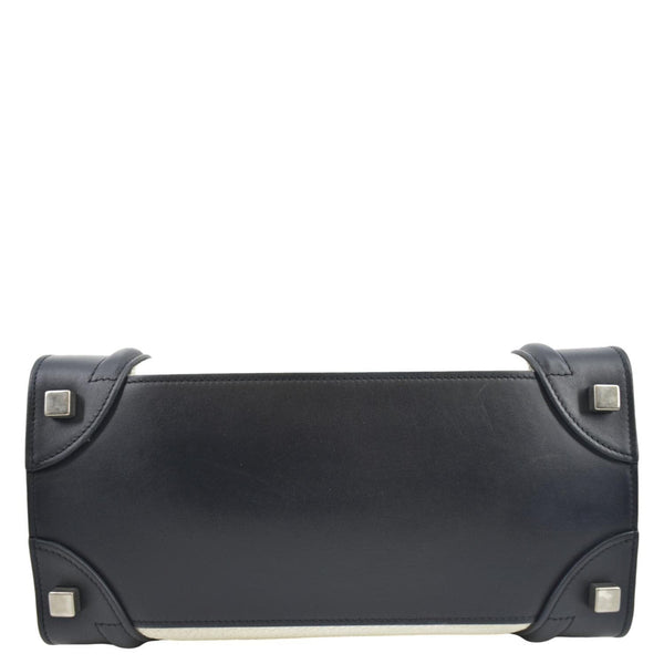 CELINE Micro Luggage Calfskin Leather Tote Bag Tri-Color