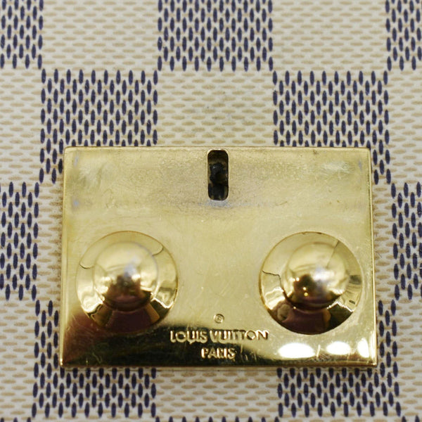 LOUIS VUITTON Croisette Damier Azur Satchel Crossbody Bag White