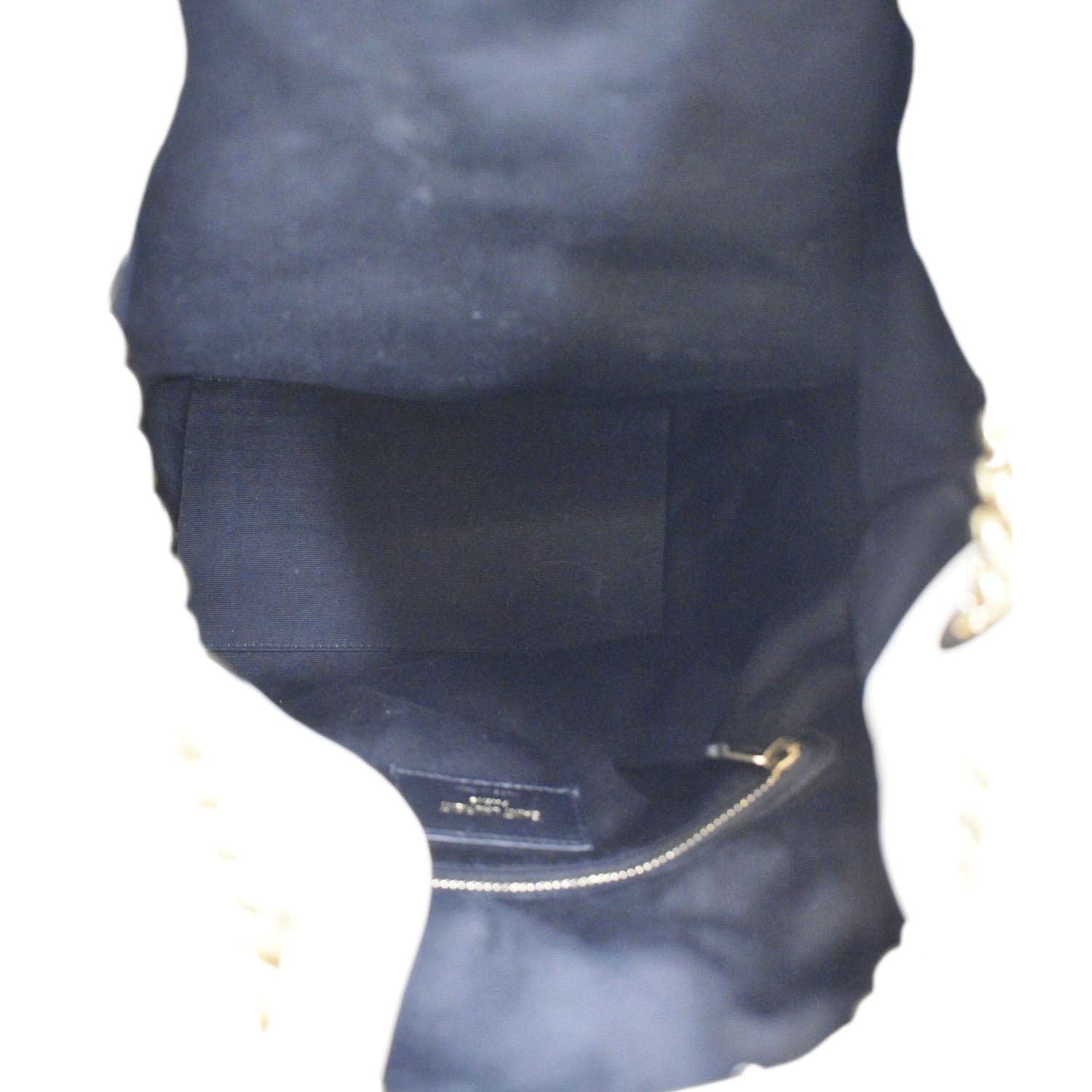 YVES SAINT LAURENT Joe Drawstring Leather White Backpack Bag